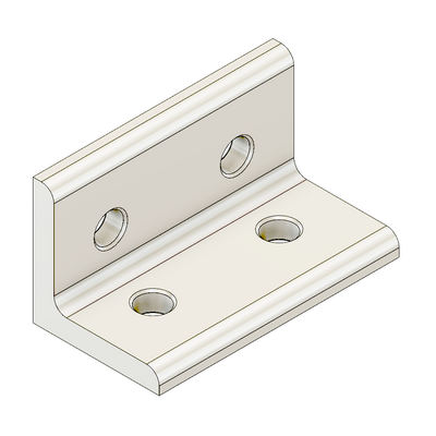 MODULAR SOLUTIONS ANGLE BRACKET<br>30MM TALL X 60MM WIDE W/ HARDWARE